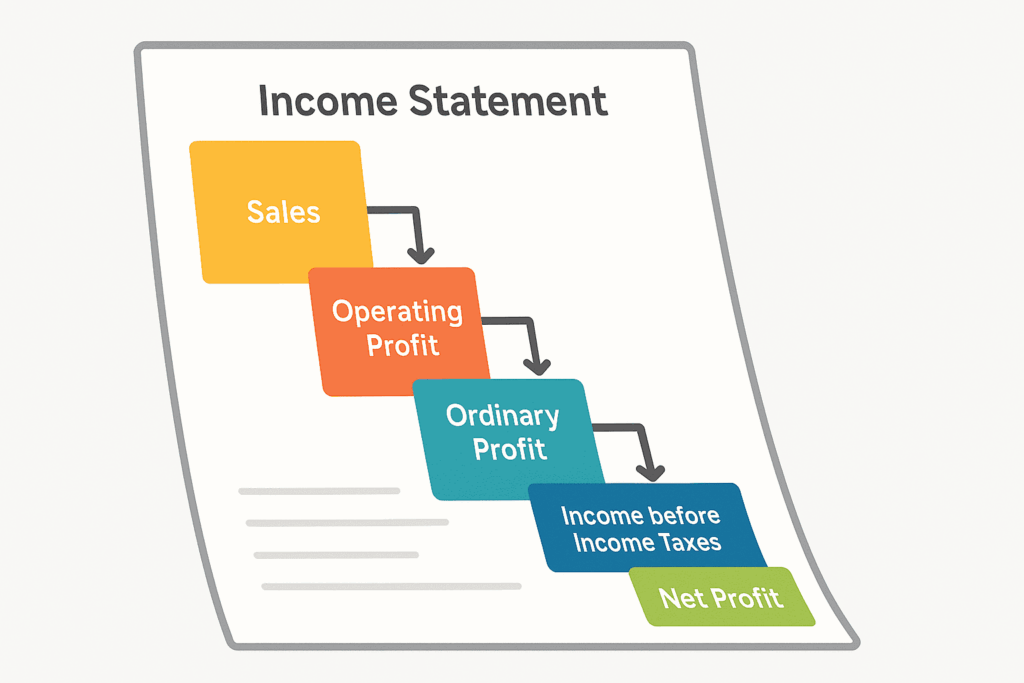 会社の成績表!損益計算書(P/L)における5つの利益の流れ