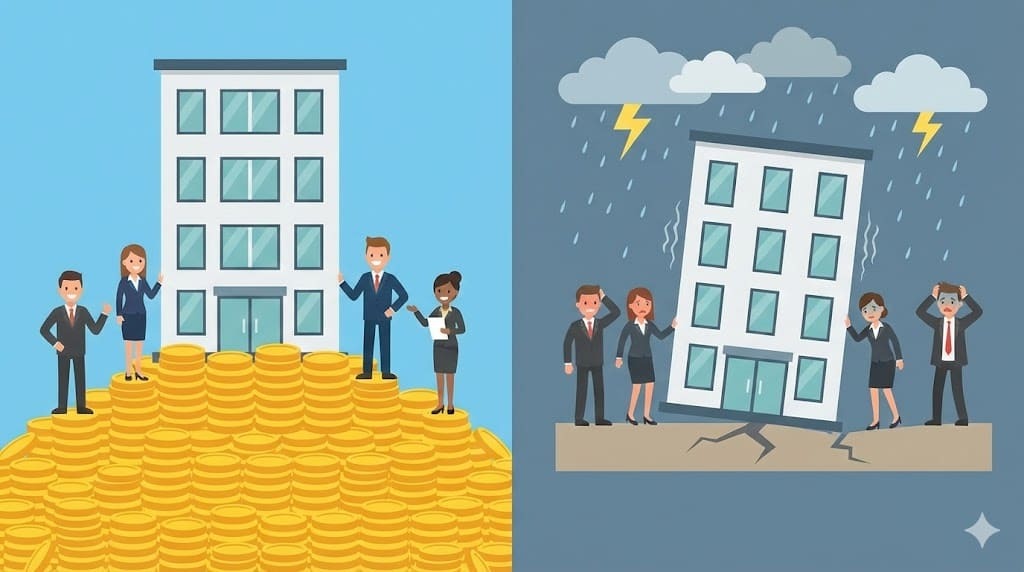 まずは結論!利益剰余金が多い会社と少ない会社の違い