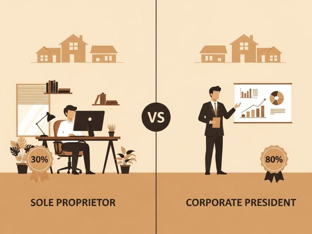 結論！1人社長の自宅経費はこう変わる【個人事業主との比較】