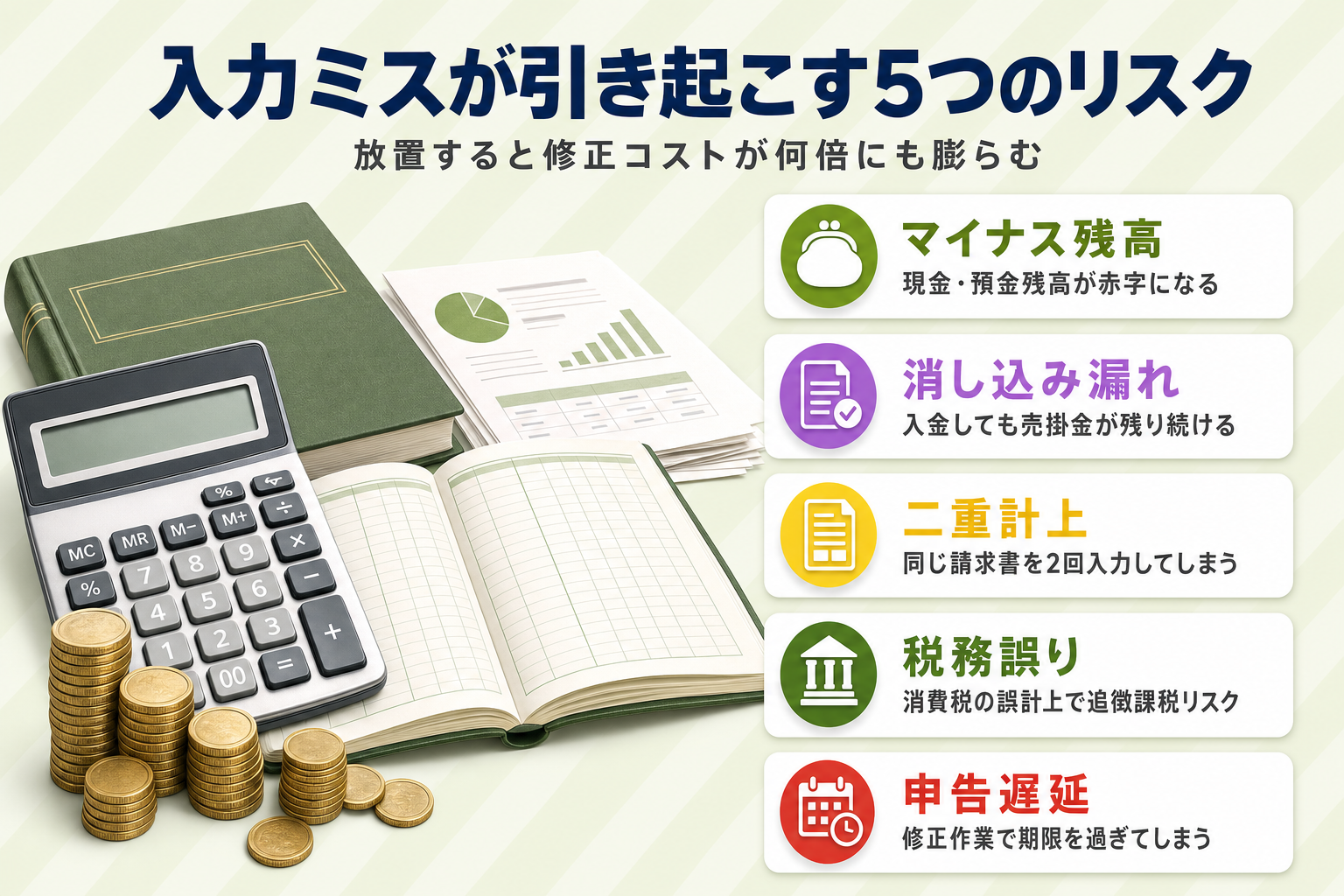 会計ソフト入力ミスが引き起こすリスク