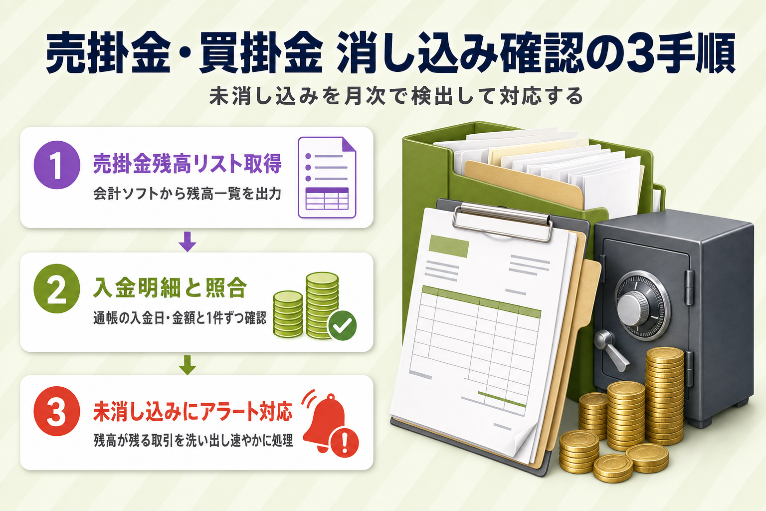 消し込み確認の3手順